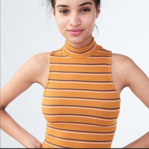 Aeropostale Mock Neck Tank Striped Sz Small
